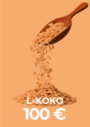Puurokauha kaataa kaurahiutaleita. Teksti: L-koko 100 €.