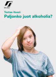 Nainen pohtii alkoholinkäyttöään.