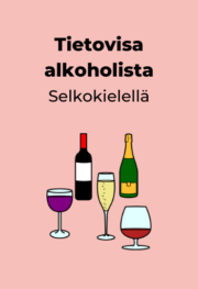 Tietovisa alkoholista -tuotteen kansikuva, jossa alkoholijuomia.