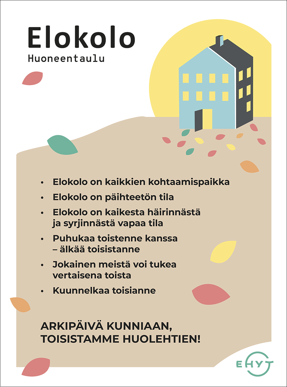 Elokolojen huoneentaulu