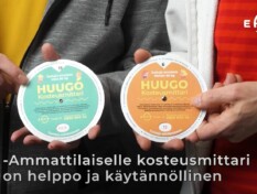 Ammattilaiselle kosteusmittarin käyttö on helppoa. ja käytännöllistä.